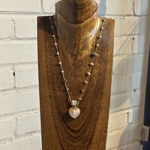 Flower Agate Oil Necklace